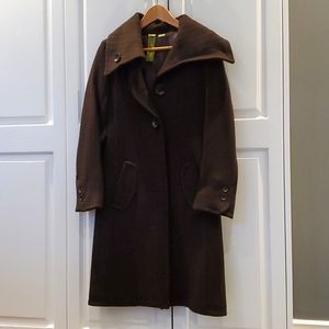 Soia & Kyo brown wool blend long coat